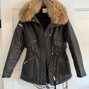 SAM. Women's Jacket with Real Fur Collar